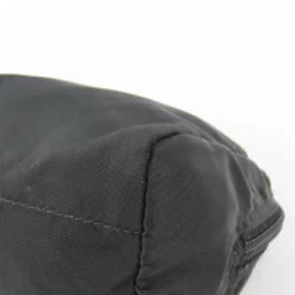 Prada Clutch Clutch Cosmetic Makeup Black Triangle Multi View 3